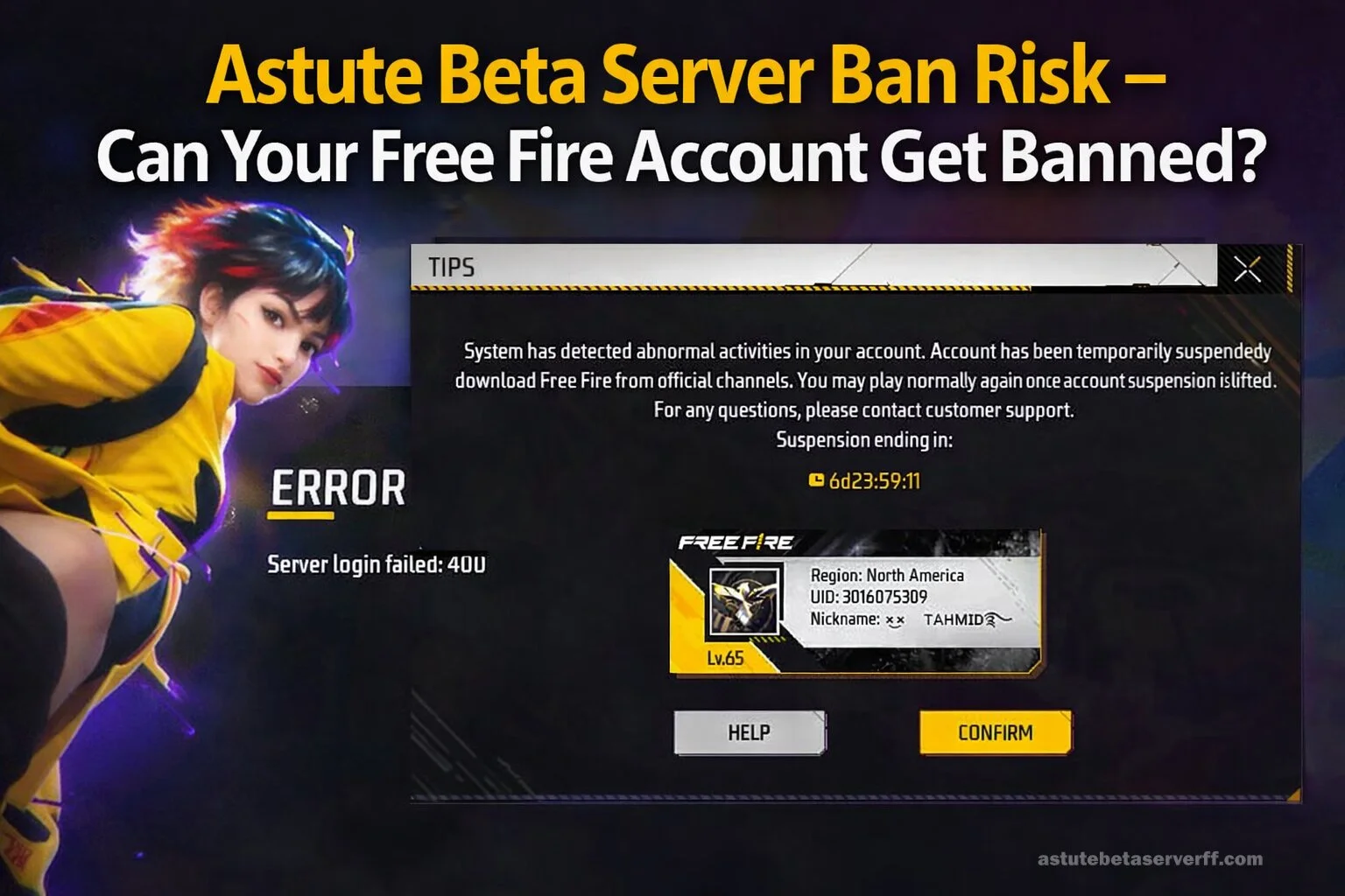 Astute Beta Server Ban Risk